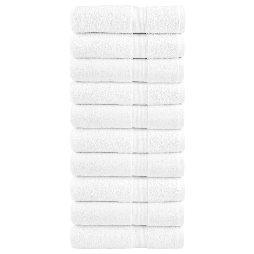 Premium Duschtücher SOLUND 10 Stk. Weiß 70x140 cm 600 g/m²