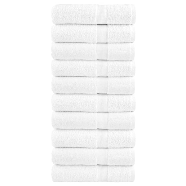 Premium Duschtücher SOLUND 10 Stk. Weiß 70x140 cm 600 g/m²