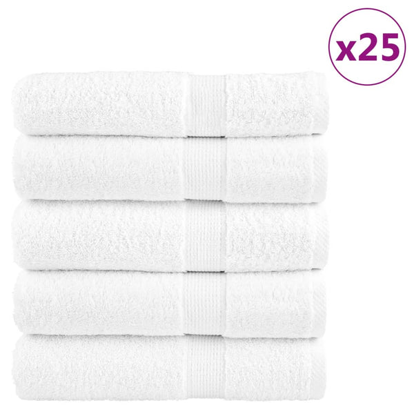 Premium Duschtücher SOLUND 25 Stk. Weiß 70x140 cm 600 g/m²