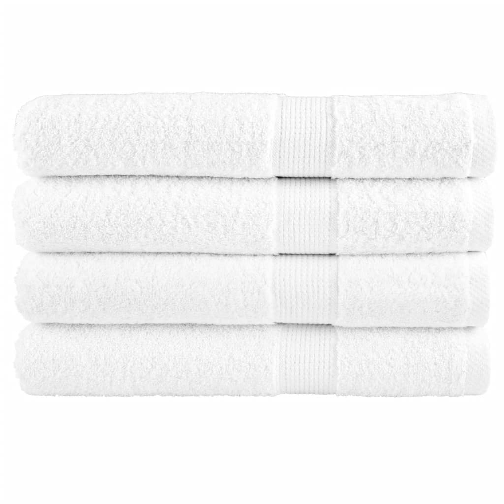 Premium Saunatücher SOLUND 4 Stk. Weiß 80x200 cm 600 g/m²