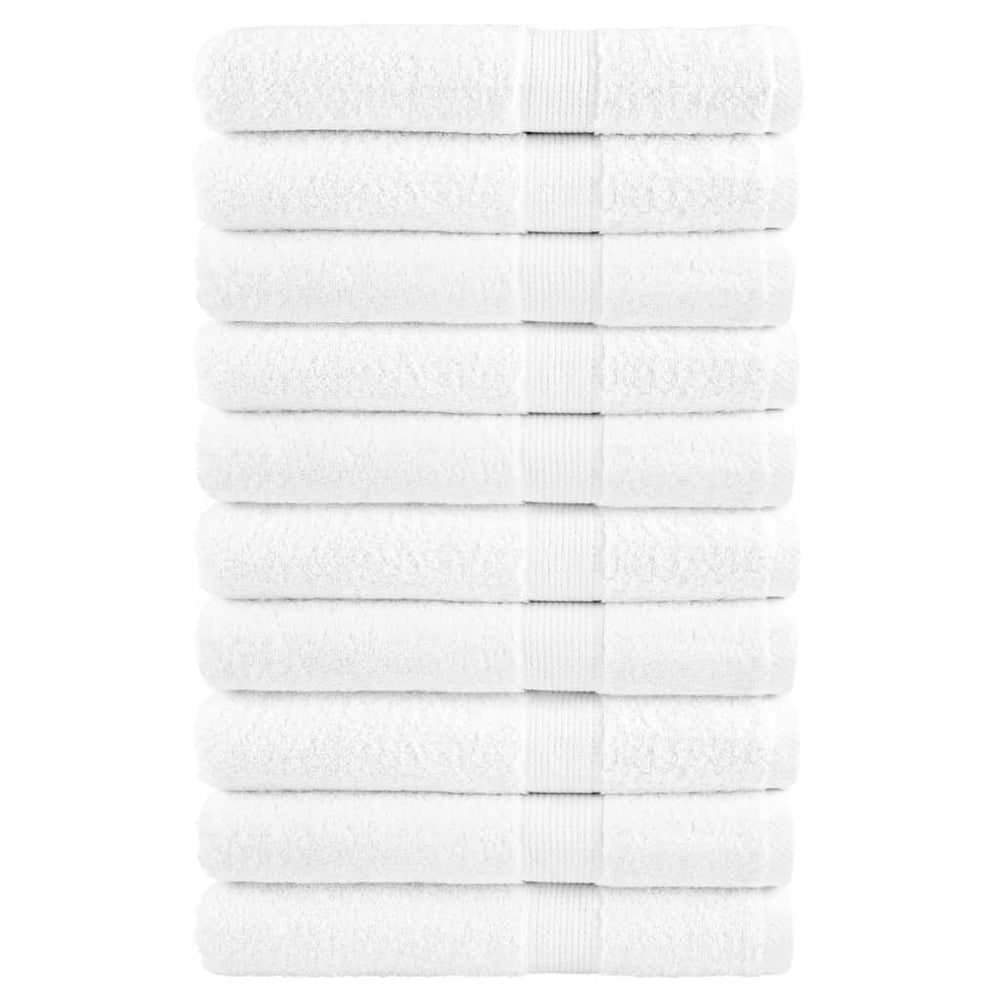 Premium Handtücher SOLUND 10 Stk. Weiß 100x200 cm 600 g/m²