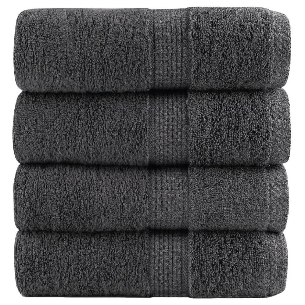 Premium-Waschtücher SOLUND 4 Stk. Anthrazit 30x30 cm 600 g/m²