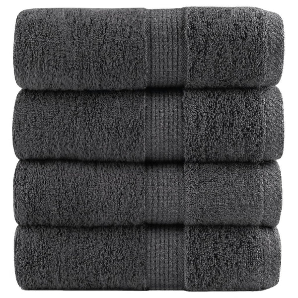 Premium-Waschtücher SOLUND 4 Stk. Anthrazit 30x30 cm 600 g/m²