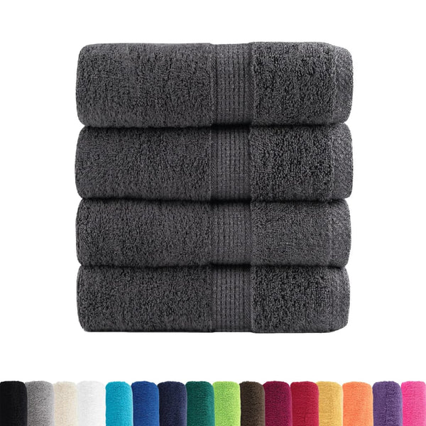 Premium-Waschtücher SOLUND 4 Stk. Anthrazit 30x30 cm 600 g/m²