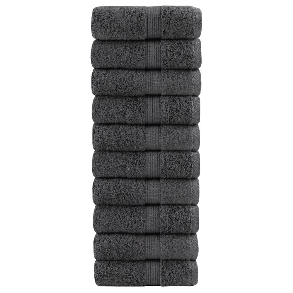 Premium-Waschtücher SOLUND 10 Stk. Anthrazit 30x30 cm 600 g/m²