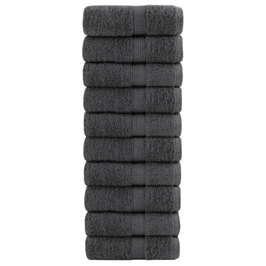 Premium-Waschtücher SOLUND 10 Stk. Anthrazit 30x30 cm 600 g/m²