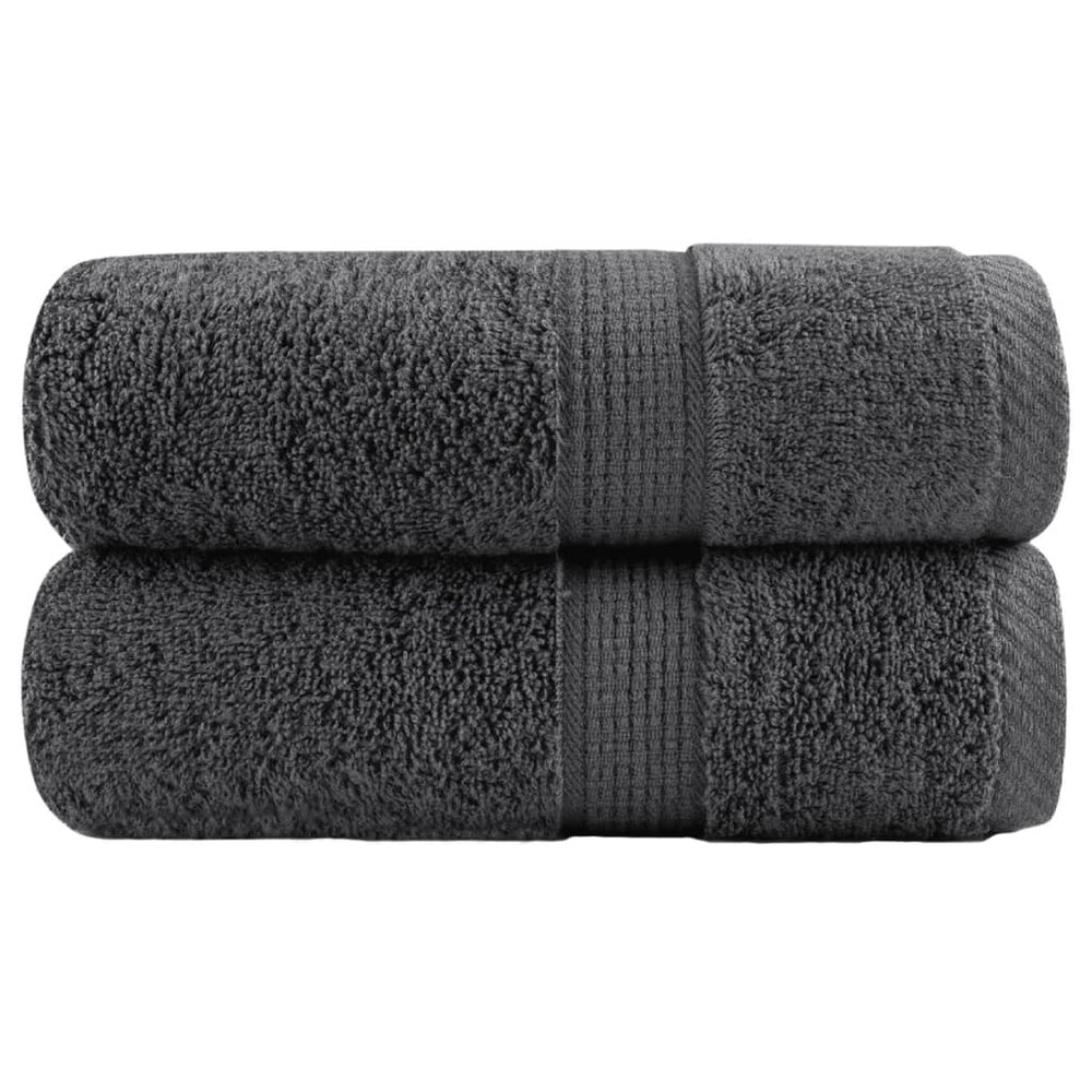 Premium Gästetücher SOLUND 2 Stk. Anthrazit 30x50 cm 600 g/m²