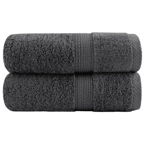 Premium Gästetücher SOLUND 2 Stk. Anthrazit 30x50 cm 600 g/m²