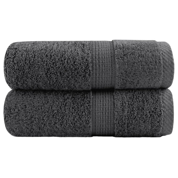 Premium Gästetücher SOLUND 2 Stk. Anthrazit 30x50 cm 600 g/m²