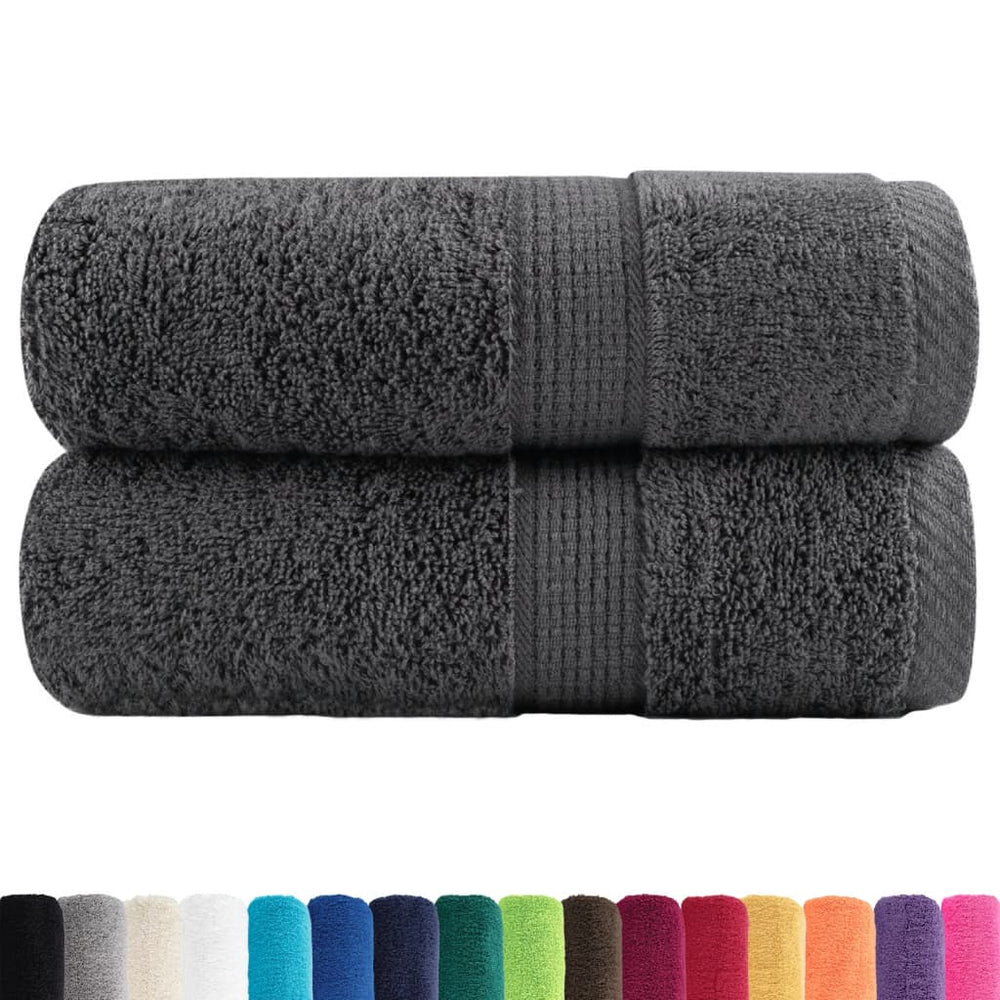 Premium Gästetücher SOLUND 2 Stk. Anthrazit 30x50 cm 600 g/m²