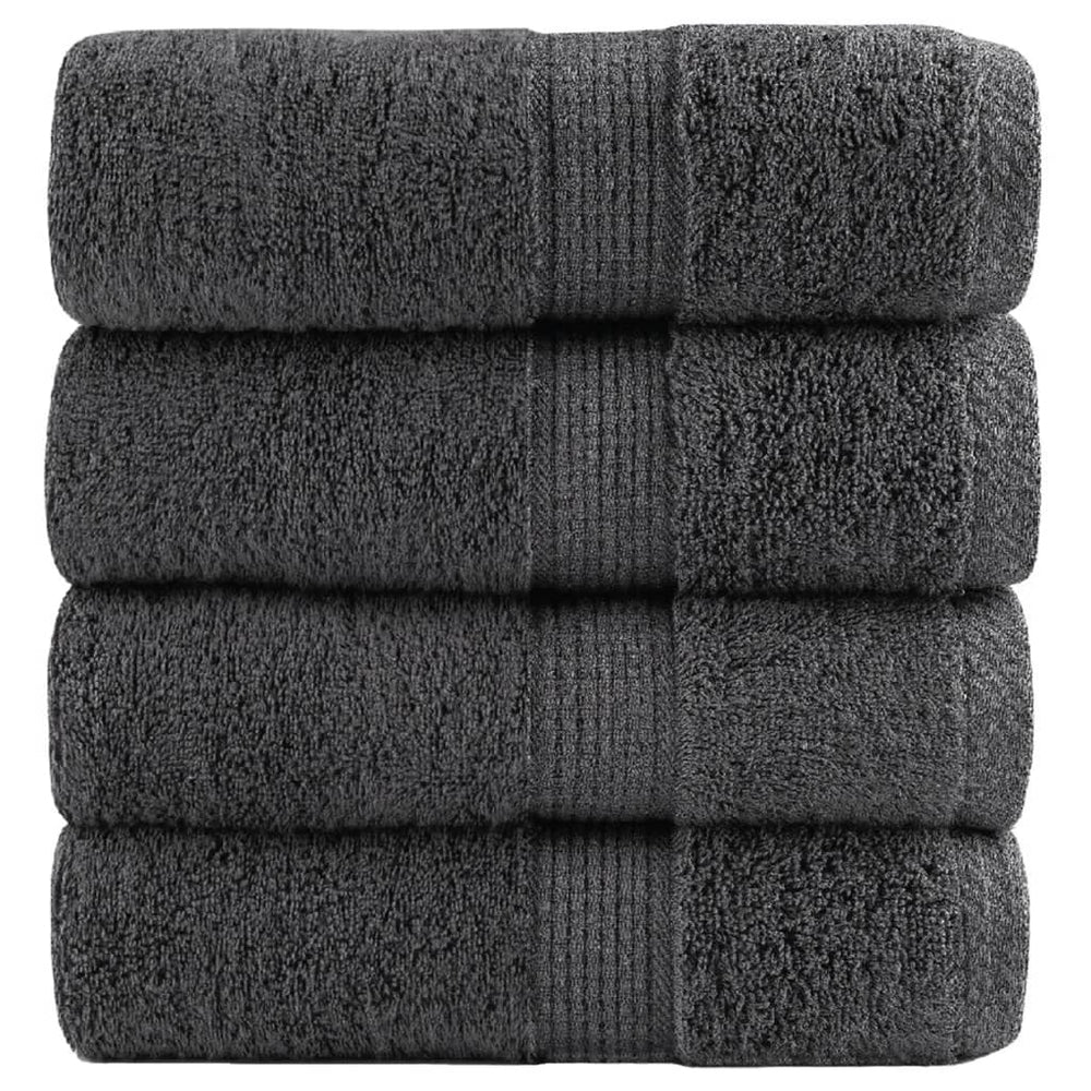Premium Gästetücher SOLUND 4 Stk. Anthrazit 30x50 cm 600 g/m²