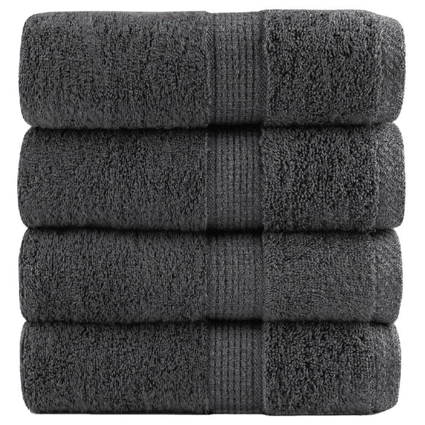 Premium Gästetücher SOLUND 4 Stk. Anthrazit 30x50 cm 600 g/m²