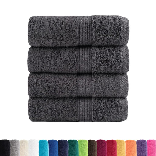 Premium Gästetücher SOLUND 4 Stk. Anthrazit 30x50 cm 600 g/m²