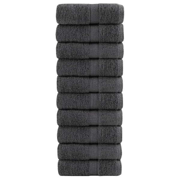 Premium Gästetücher SOLUND 10 Stk. Anthrazit 30x50 cm 600 g/m²