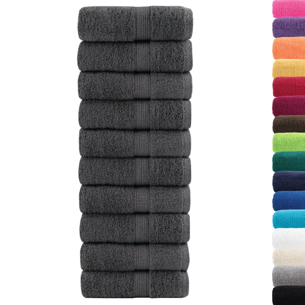 Premium Gästetücher SOLUND 50 Stk. Anthrazit 30x50 cm 600 g/m²