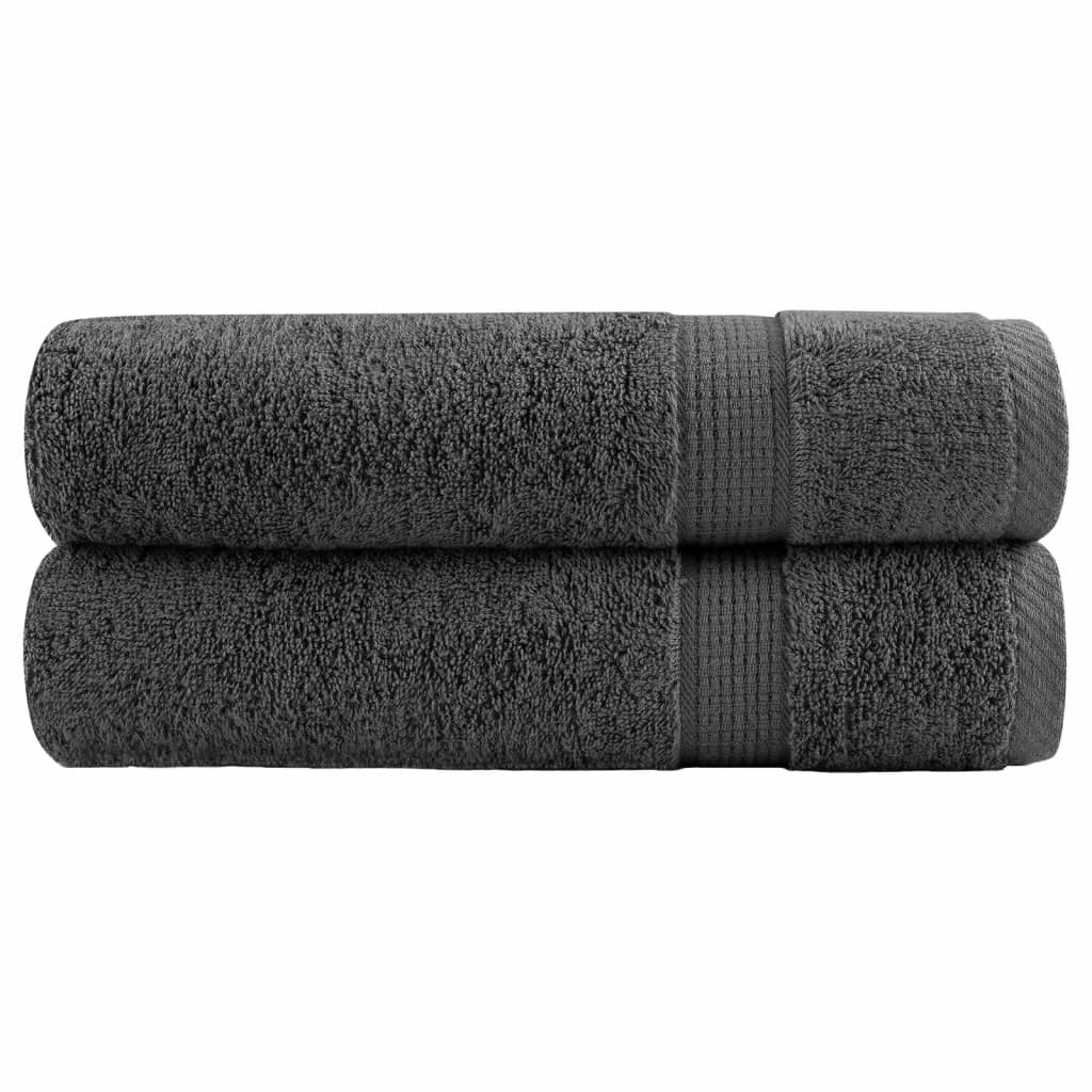 Premium Handtücher SOLUND 2 Stk. Anthrazit 50x100 cm 600 g/m²