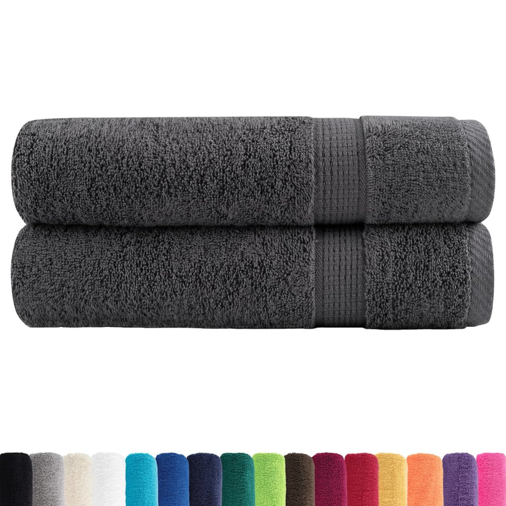 Premium Handtücher SOLUND 2 Stk. Anthrazit 50x100 cm 600 g/m²