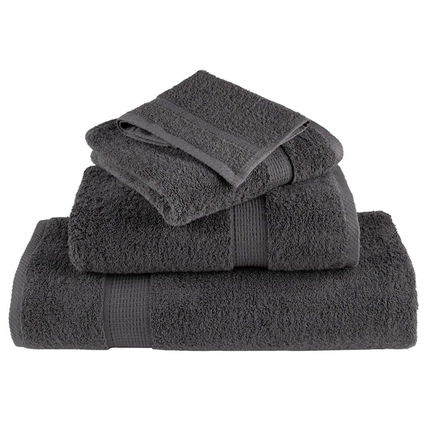 Premium Handtücher SOLUND 2 Stk. Anthrazit 50x100 cm 600 g/m²