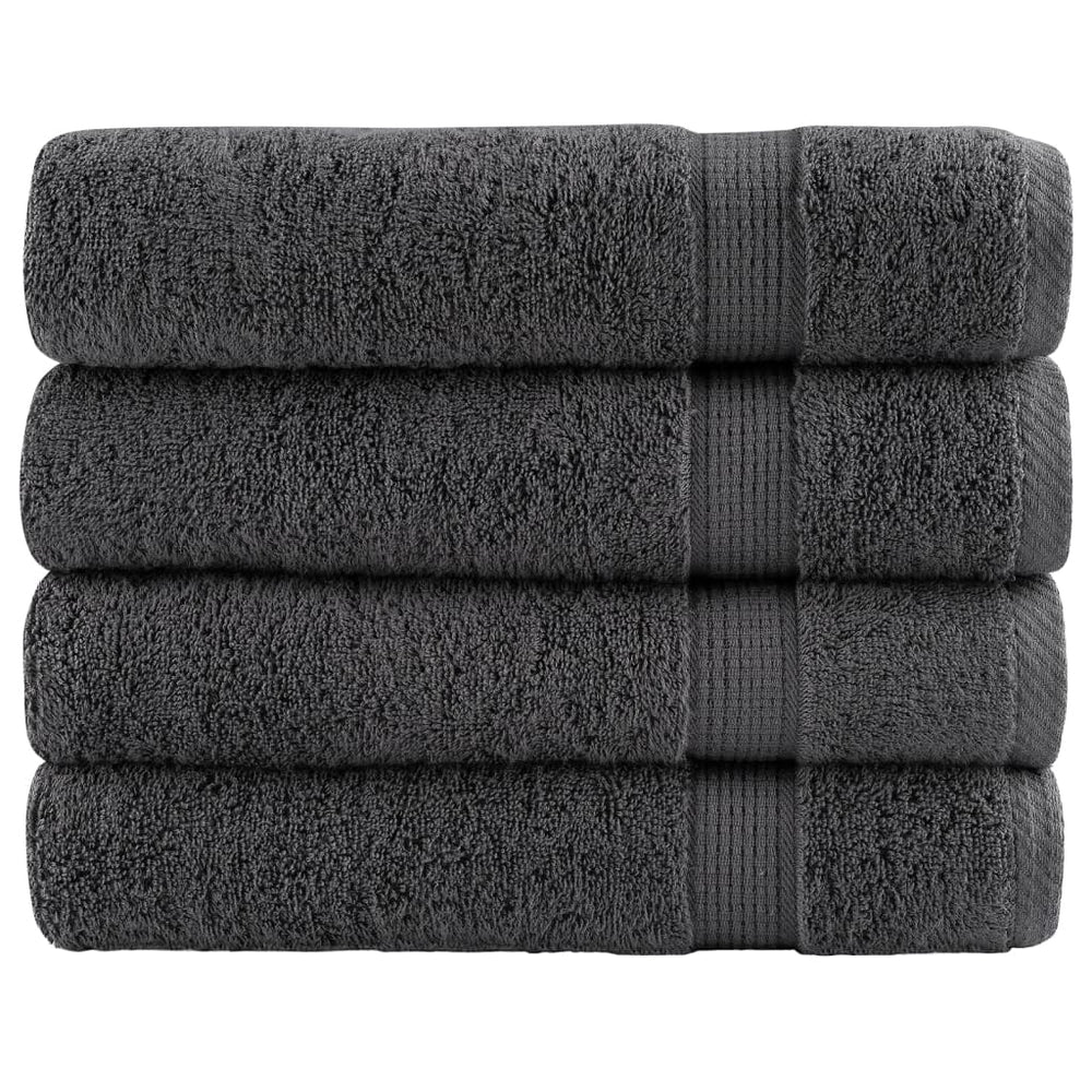 Premium Handtücher SOLUND 4 Stk. Anthrazit 50x100 cm 600 g/m²