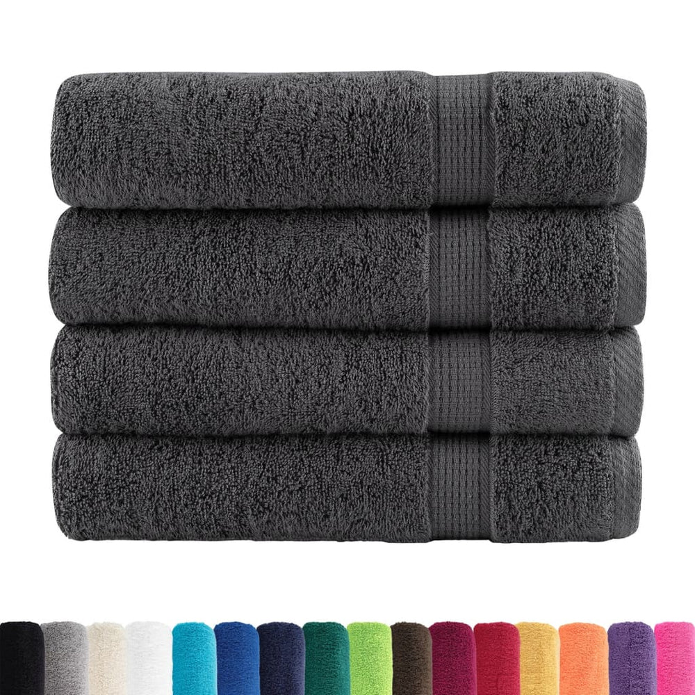 Premium Handtücher SOLUND 4 Stk. Anthrazit 50x100 cm 600 g/m²