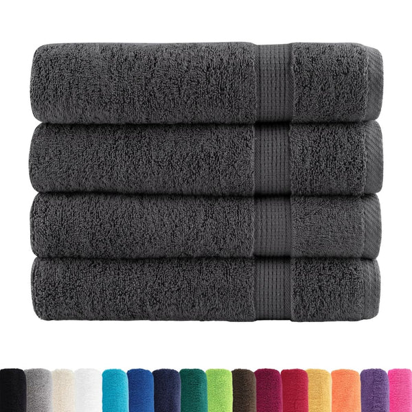 Premium Handtücher SOLUND 4 Stk. Anthrazit 50x100 cm 600 g/m²