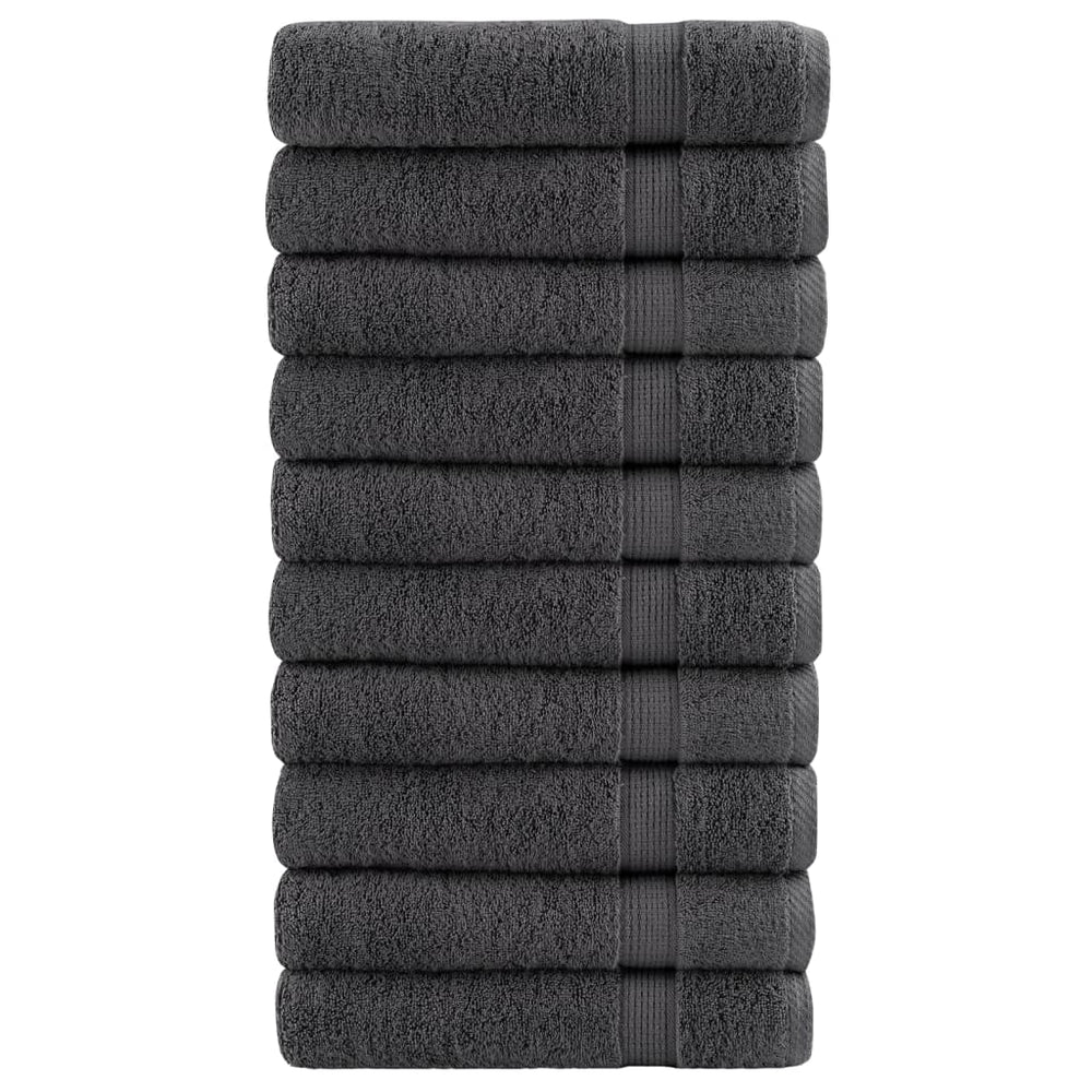 Premium Handtücher SOLUND 10 Stk. Anthrazit 50x100 cm 600 g/m²