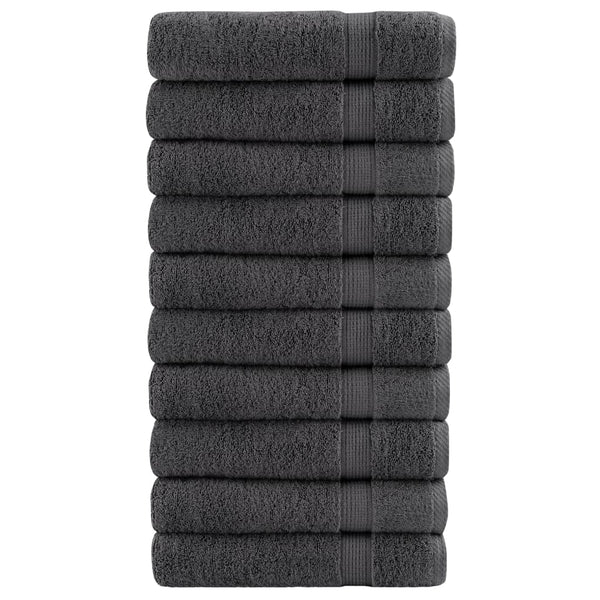 Premium Handtücher SOLUND 10 Stk. Anthrazit 50x100 cm 600 g/m²