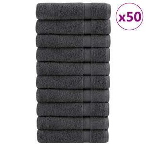 Premium Handtücher SOLUND 50 Stk. Anthrazit 50x100 cm 600 g/m²