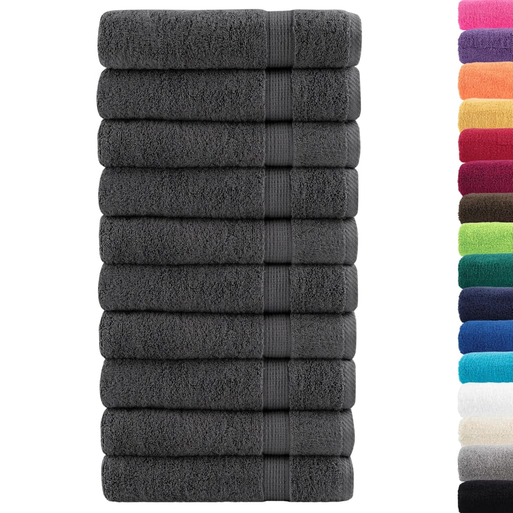 Premium Handtücher SOLUND 50 Stk. Anthrazit 50x100 cm 600 g/m²