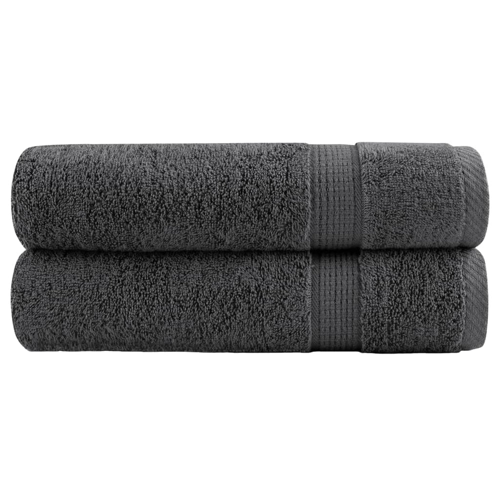 Premium Duschtücher SOLUND 2 Stk. Anthrazit 70x140 cm 600 g/m²