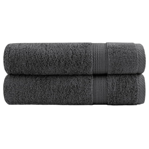 Premium Duschtücher SOLUND 2 Stk. Anthrazit 70x140 cm 600 g/m²