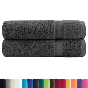 Premium Duschtücher SOLUND 2 Stk. Anthrazit 70x140 cm 600 g/m²