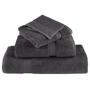 Premium Duschtücher SOLUND 2 Stk. Anthrazit 70x140 cm 600 g/m²