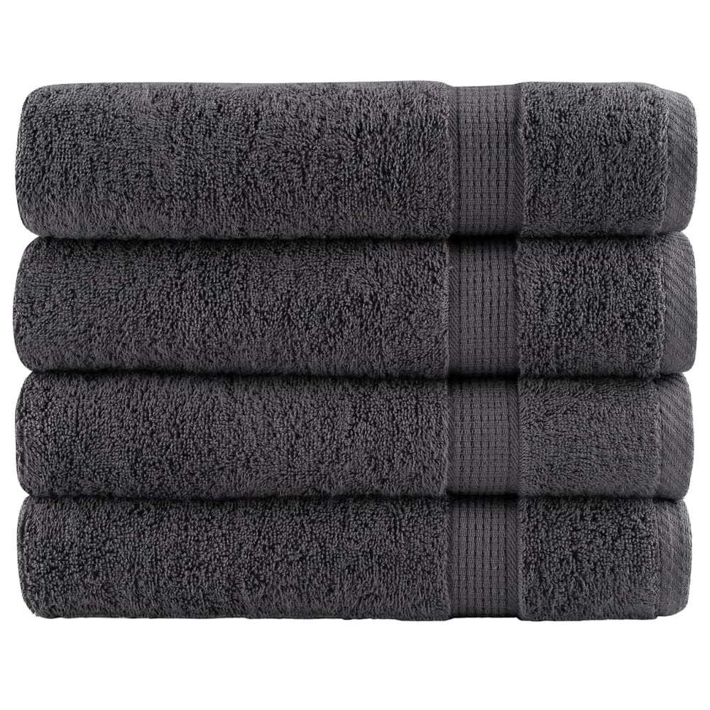 Premium Duschtücher SOLUND 4 Stk. Anthrazit 70x140 cm 600 g/m²
