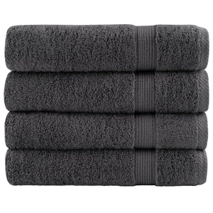 Premium Duschtücher SOLUND 4 Stk. Anthrazit 70x140 cm 600 g/m²