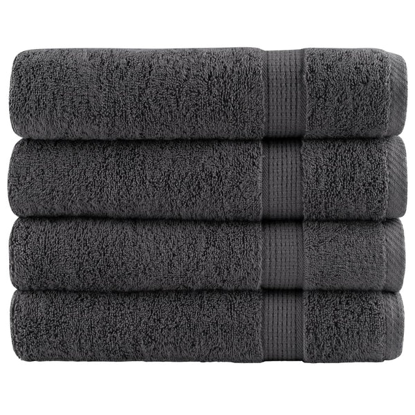Premium Duschtücher SOLUND 4 Stk. Anthrazit 70x140 cm 600 g/m²