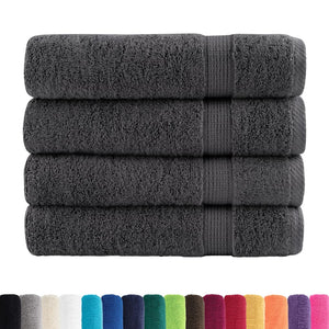 Premium Duschtücher SOLUND 4 Stk. Anthrazit 70x140 cm 600 g/m²