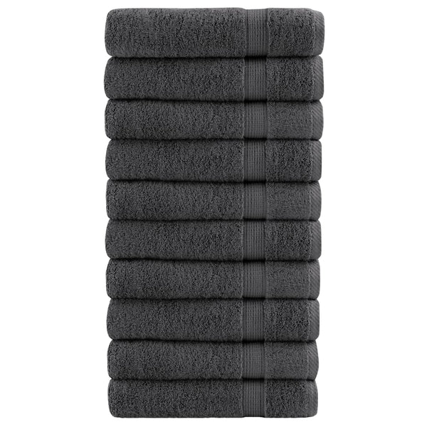 Premium Duschtücher SOLUND 10 Stk. Anthrazit 70x140 cm 600 g/m²