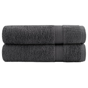 Premium Badetücher SOLUND 2 Stk. Anthrazit 100x150 cm 600 g/m²
