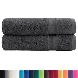 Premium Badetücher SOLUND 2 Stk. Anthrazit 100x150 cm 600 g/m²