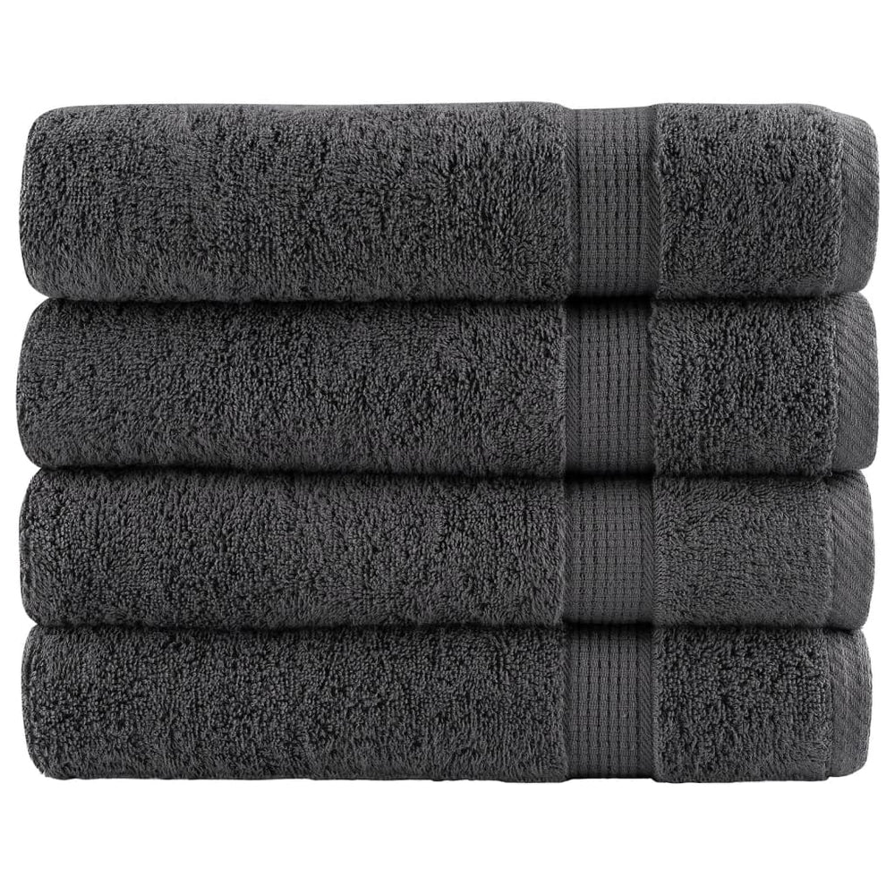 Premium Badetücher SOLUND 4 Stk. Anthrazit 100x150 cm 600 g/m²