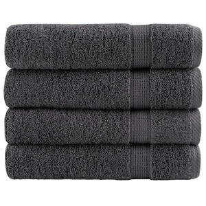 Premium Badetücher SOLUND 4 Stk. Anthrazit 100x150 cm 600 g/m²