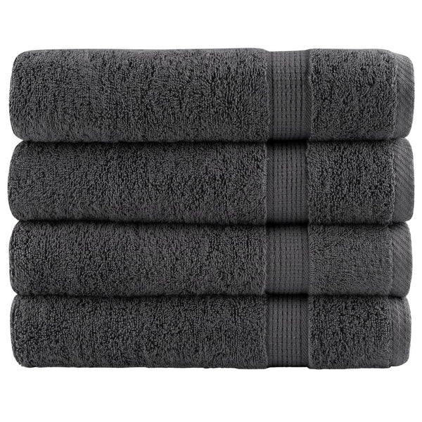 Premium Badetücher SOLUND 4 Stk. Anthrazit 100x150 cm 600 g/m²