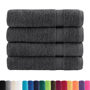 Premium Badetücher SOLUND 4 Stk. Anthrazit 100x150 cm 600 g/m²
