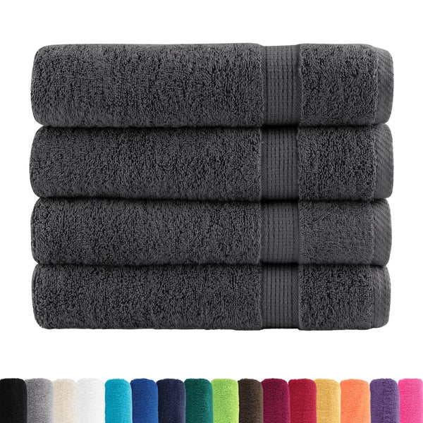 Premium Badetücher SOLUND 4 Stk. Anthrazit 100x150 cm 600 g/m²