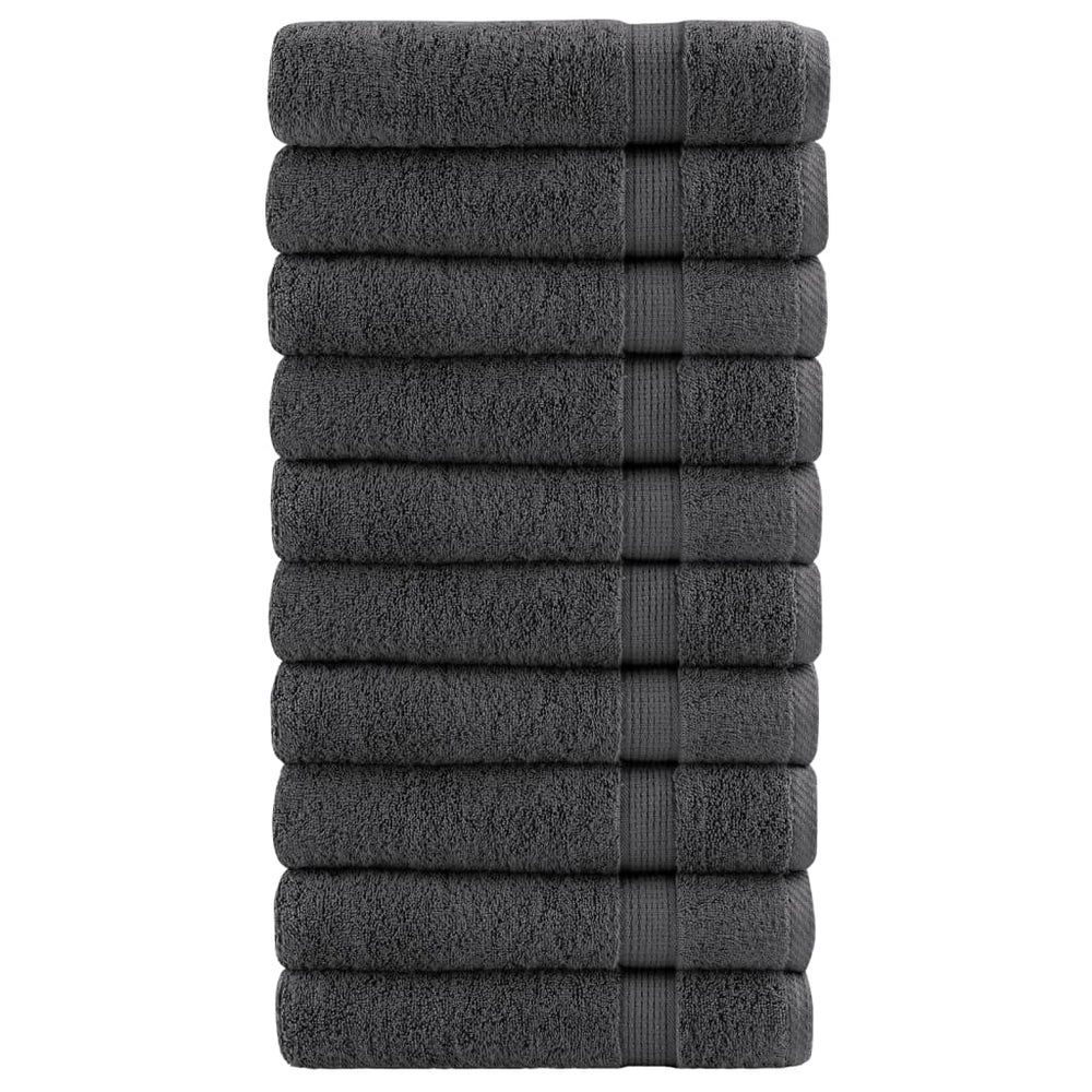 Premium Badetücher SOLUND 10 Stk. Anthrazit 100x150 cm 600 g/m²