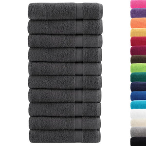Premium Badetücher SOLUND 10 Stk. Anthrazit 100x150 cm 600 g/m²