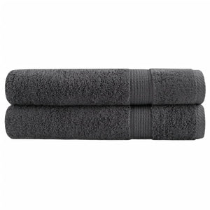 Premium Saunatücher SOLUND 2 Stk. Anthrazit 80x200 cm 600 g/m²