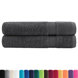 Premium Saunatücher SOLUND 2 Stk. Anthrazit 80x200 cm 600 g/m²