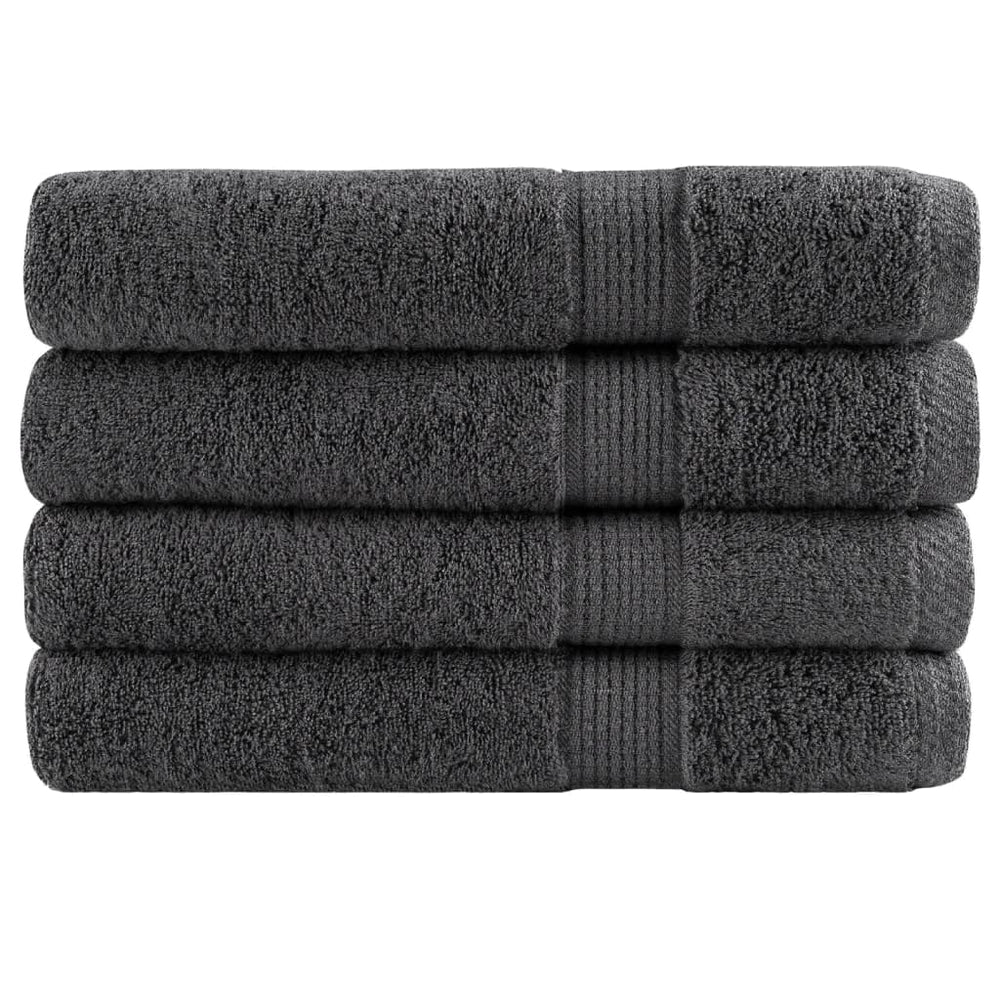Premium Saunatücher SOLUND 4 Stk. Anthrazit 80x200 cm 600 g/m²